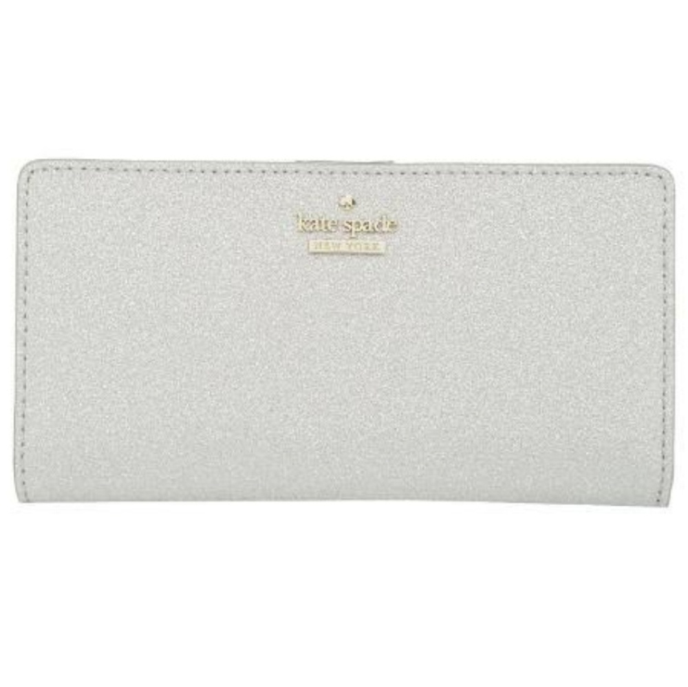 Kate Spade Burgess Court Silver Glitter Wallet